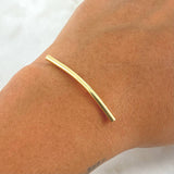 Herraje Cilindro 0.6gr / 4cm / Liso Oro Amarillo 18K