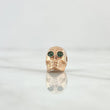Charm Skull 2.35gr / 1cm / Green Zirconia 18K Rose Gold *