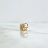 Charm Hamsa Hand 0.9gr / 1cm / Colored Zircons 18K Yellow Gold *