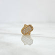 Charm Hamsa Hand 0.9gr / 1cm / White Zircons 18K Yellow Gold *