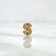 Charm Peso Sign 1.45gr / 0.5cm / White and Green Zircons 18K Yellow Gold *