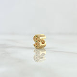 Charm Peso Sign 1.45gr / 0.5cm / White and Green Zircons 18K Yellow Gold *