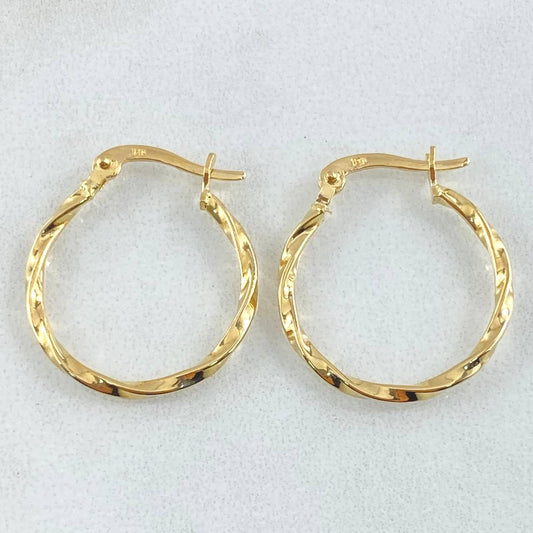 Candongas Kari 1.1gr / 3/4 in / Oro Amarillo 18K *