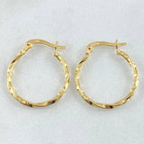 Hoop Earrings Kari 1.05gr / 0.8in / 18K Gold ©