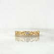 Churumbela Ring Classic Link 2.15gr / Size 7 1/4 / White Zircons Yellow Gold