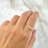 Cuban Ring Churumbela 1.95gr / Size 6 3/4 / White Zircons 18K Yellow Gold ©