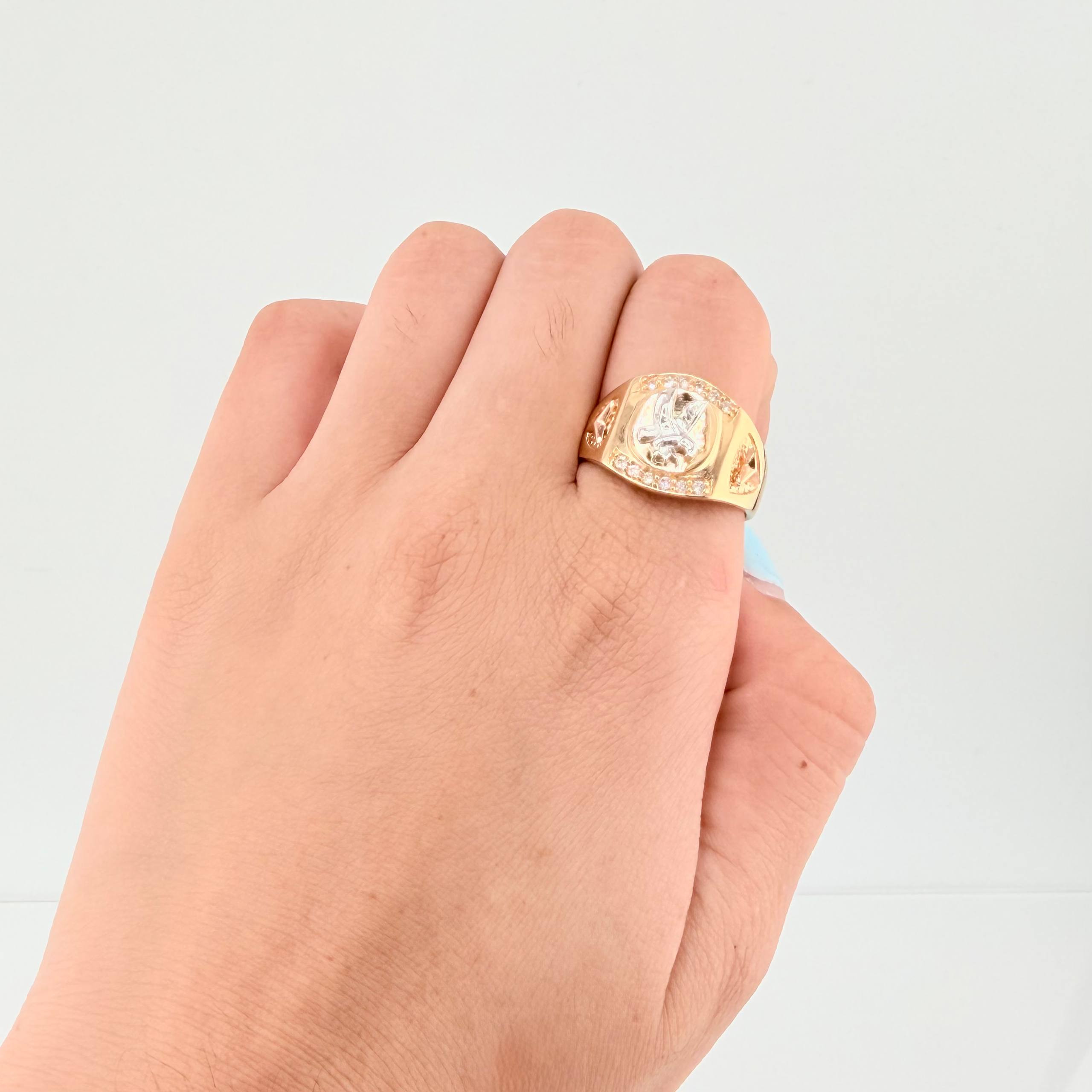 Anillo Aguila 5.35gr / T10 / Tres Oros 18K