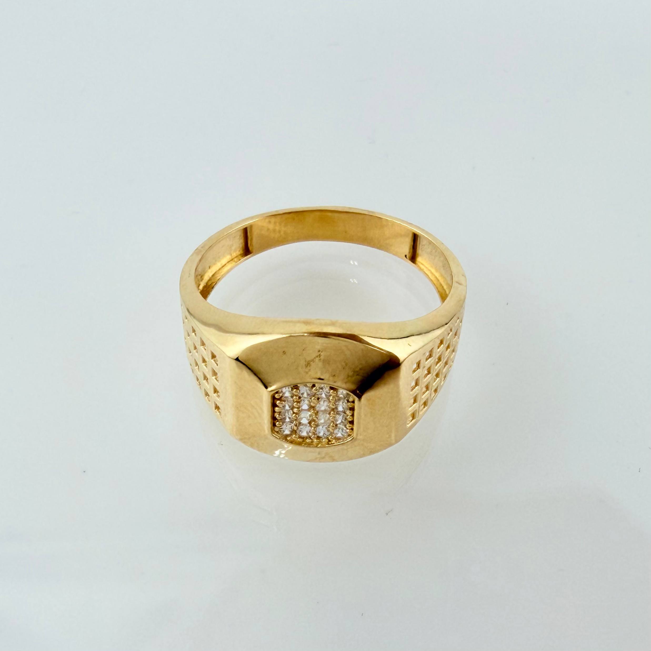 Anillo Ojo de Oro 4.85gr / T10 3/4 / Oro Amarillo 18K