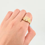 Anillo Ojo de Oro 4.85gr / T10 3/4 / Oro Amarillo 18K