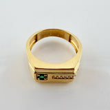 Anillo Incrustado Carril 6.4gr / T10 1/4 / Oro Amarillo 18K