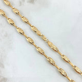 Cadena Rustica Ovalo 13.4gr / 60cm / 4.6mm Diamantada Oro Amarillo 18K ©