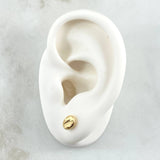 Topos Grano De Café 0.75gr / 8mm Diamantado Oro Amarillo 18K *