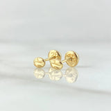 Topos Grano De Café 0.5gr / 5mm Diamantado Oro Amarillo 18K *