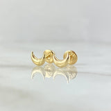 Topos Luna 0.55gr / 6mm Lisas Oro Amarillo 18K *