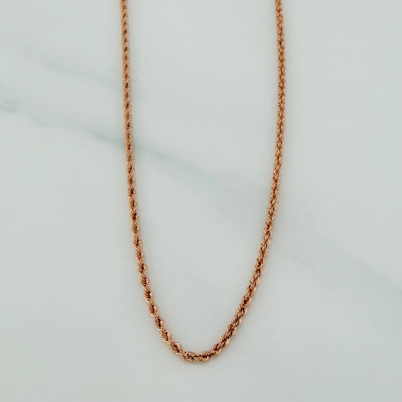 Cadena Lazo 4.1 g / 20 in / 1.4 mm Oro Rosa 18K