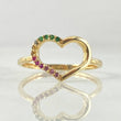 Heart Silhouette Ring 1.35gr / Size 6 1/4 / 18K Gold
