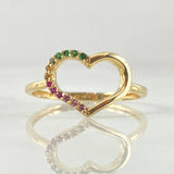Heart Silhouette Ring 1.35gr / Size 6 1/4 / 18K Gold