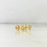 Stud Earrings Diamonds 0.8gr / 6mm Yellow Gold