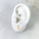 Stud Earrings Divine Child 0.65gr / 0.8cm-Yellow Gold