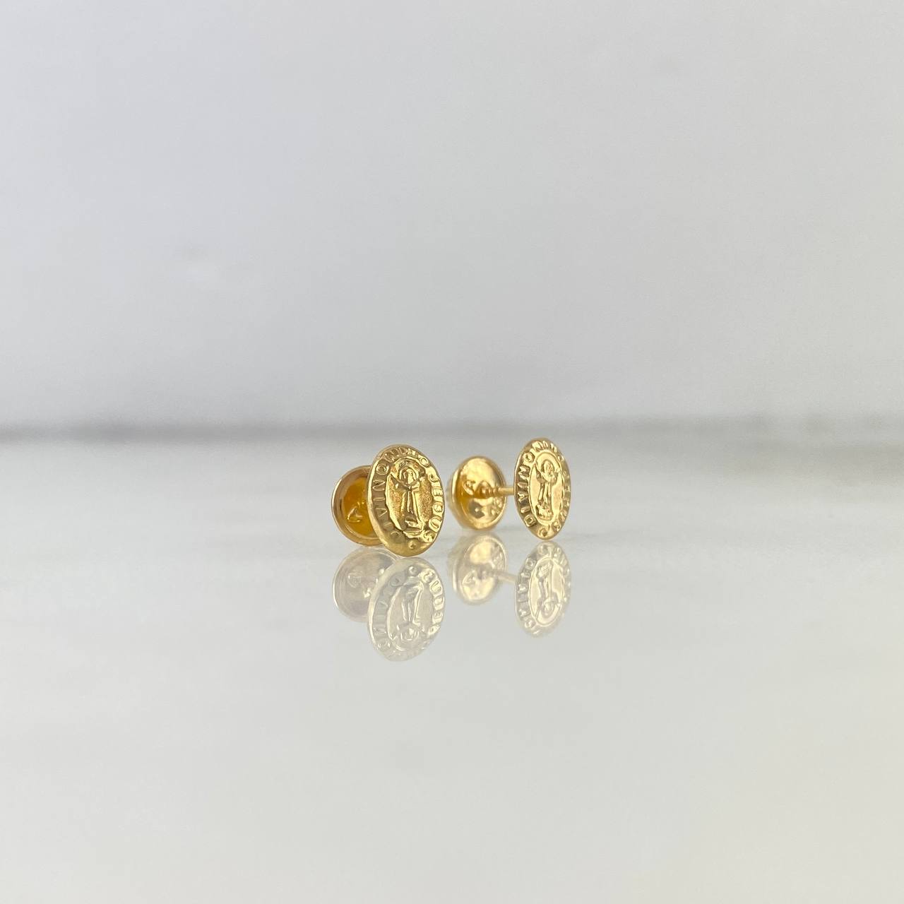 Stud Earrings Divine Child 0.65gr / 0.8cm-Yellow Gold