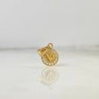 Pendant Striped Eagle 0.55gr / 1.4cm / White Zircons Yellow Gold