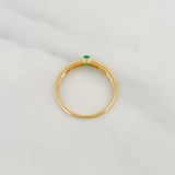 Solitaire Ring Emerald 0.11pts 1.4g / T7 Yellow Gold 18K
