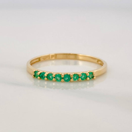 Anillo Churumbela Esmeraldas 0.14pts 1.05g / T6 3/4 Oro Amarillo 18K