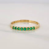 Churumbela Ring Emeralds 0.14pts 1.05g / T6 3/4 Yellow Gold 18K