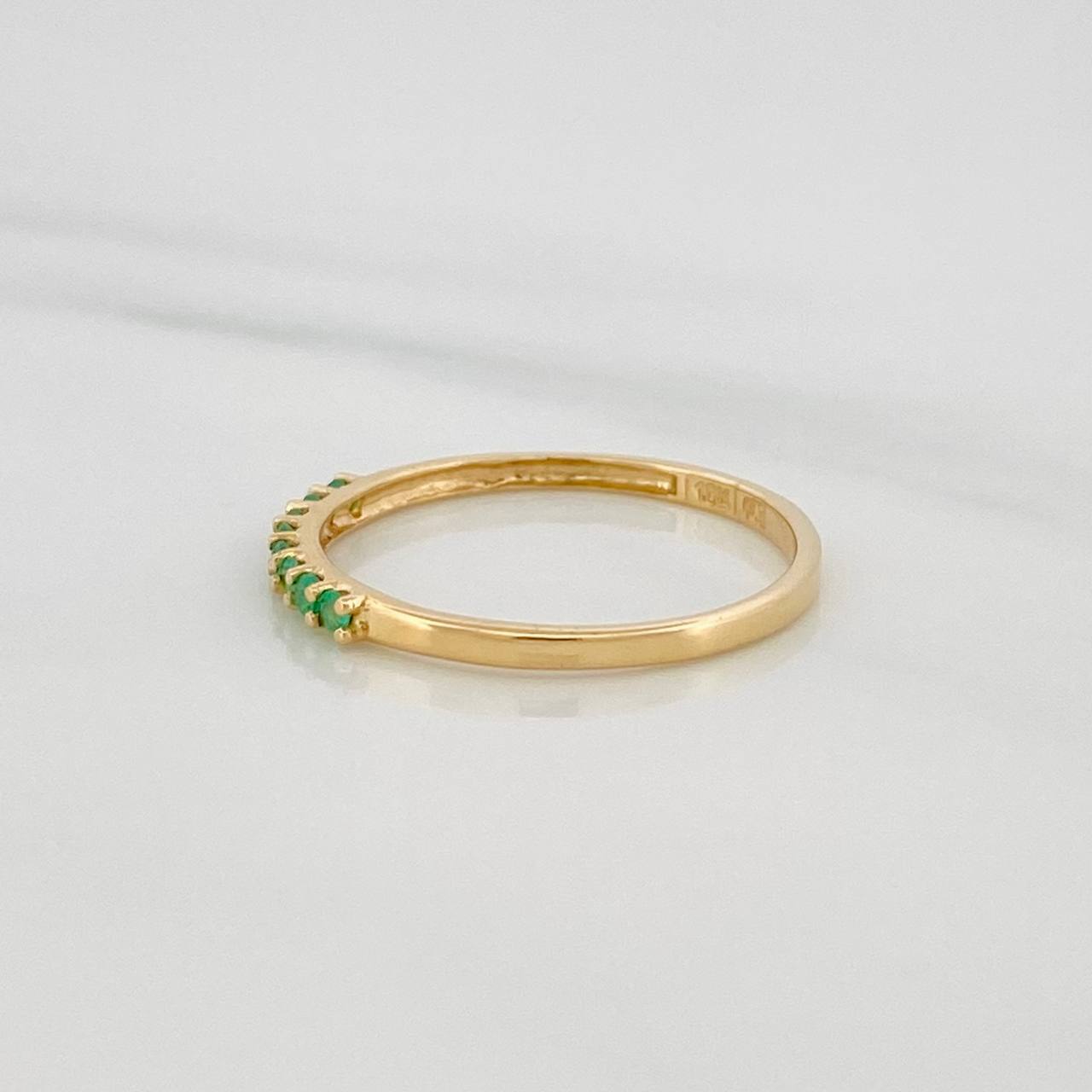 Churumbela Ring Emeralds 0.14pts 1.05g / T6 3/4 Yellow Gold 18K