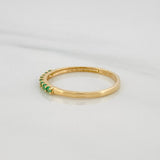 Churumbela Ring Emeralds 0.14pts 1.05g / T6 3/4 Yellow Gold 18K