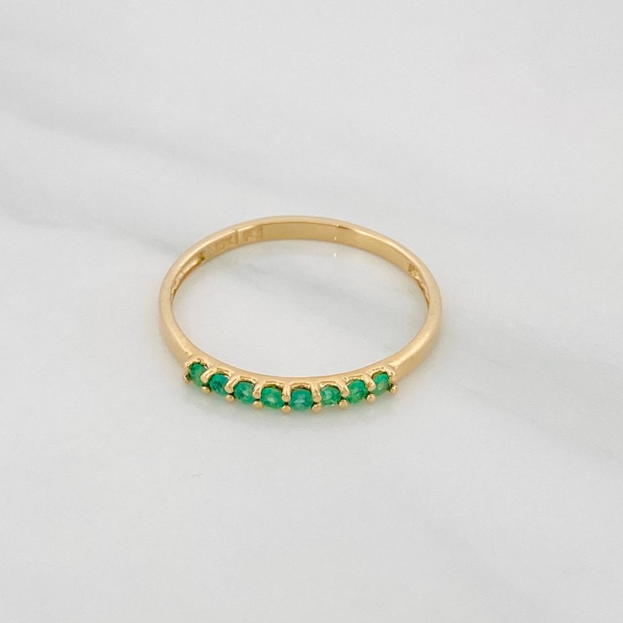 Churumbela Ring Emeralds 0.14pts 1.05g / T6 3/4 Yellow Gold 18K