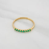 Churumbela Ring Emeralds 0.14pts 1.05g / T6 3/4 Yellow Gold 18K