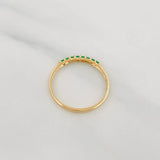 Churumbela Ring Emeralds 0.14pts 1.05g / T6 3/4 Yellow Gold 18K