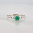 Emerald Solitaire Ring 0.21pts 1.2g / T7 18K White Gold