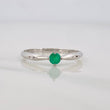 Emerald Solitaire Ring 0.22pts 1.35g / T7 18K White Gold