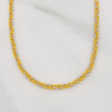 Morse Chain 8.15g / 28 in / 2.4mm Two-Tone Yellow White 18K Gold