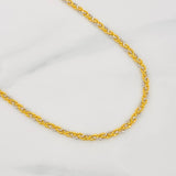 Morse Chain 8.15g / 28 in / 2.4mm Two-Tone Yellow White 18K Gold