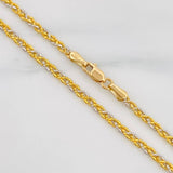 Cadena Morse 8.15g / 28 in / 2.28mm Dos Oros Amarillo Blanco 18K