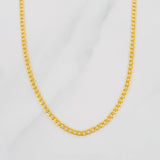Cadena Cubana 2.5g / 24 in / 2mm Oro Amarillo 18K