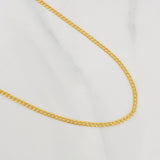 Cadena Cubana 2.5g / 24 in / 2mm Oro Amarillo 18K