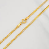Cadena Cubana 2.15g / 20 in / 2mm Oro Amarillo 18K