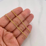 Cadena Cubana 2.15g / 20 in / 2mm Oro Amarillo 18K