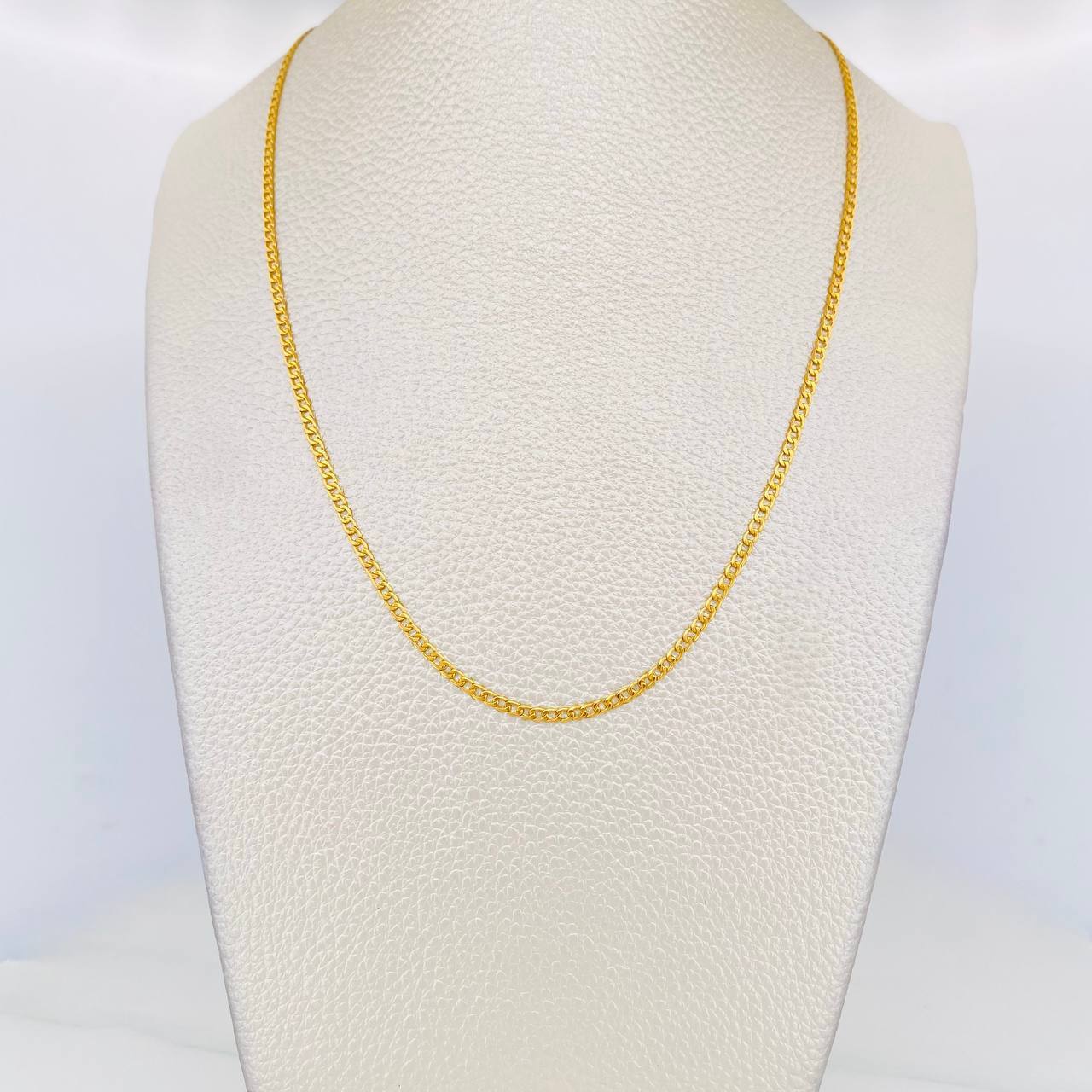 Cadena Cubana 2.15g / 20 in / 2mm Oro Amarillo 18K