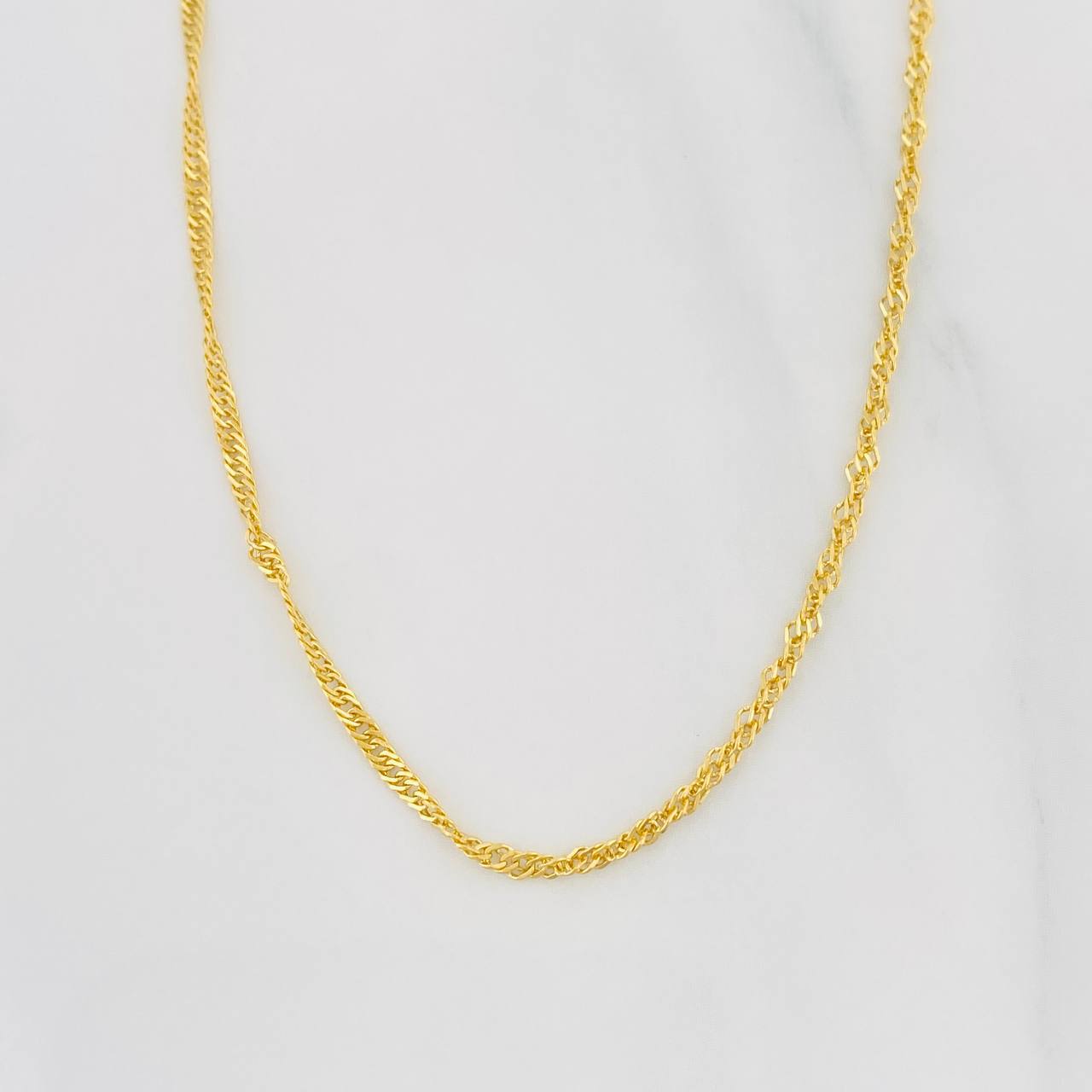 Cadena Singapur 1.6g / 20 in / 1.6mm Oro Amarillo 18K
