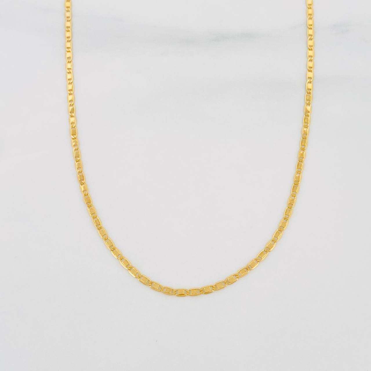 Cadena Escalera Plana 1.15g / 24 in / 1.3mm Oro Amarillo 18K