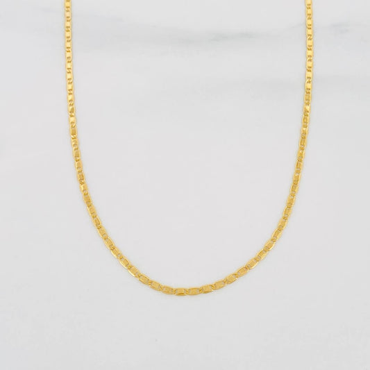 Flat Mariner Chain 1.15g / 24 in / 1.3mm Yellow Gold 18K
