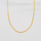 Cadena Escalera Plana 1.15g / 24 in / 1.3mm Oro Amarillo 18K