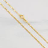 Cadena Escalera Plana 1.15g / 24 in / 1.3mm Oro Amarillo 18K