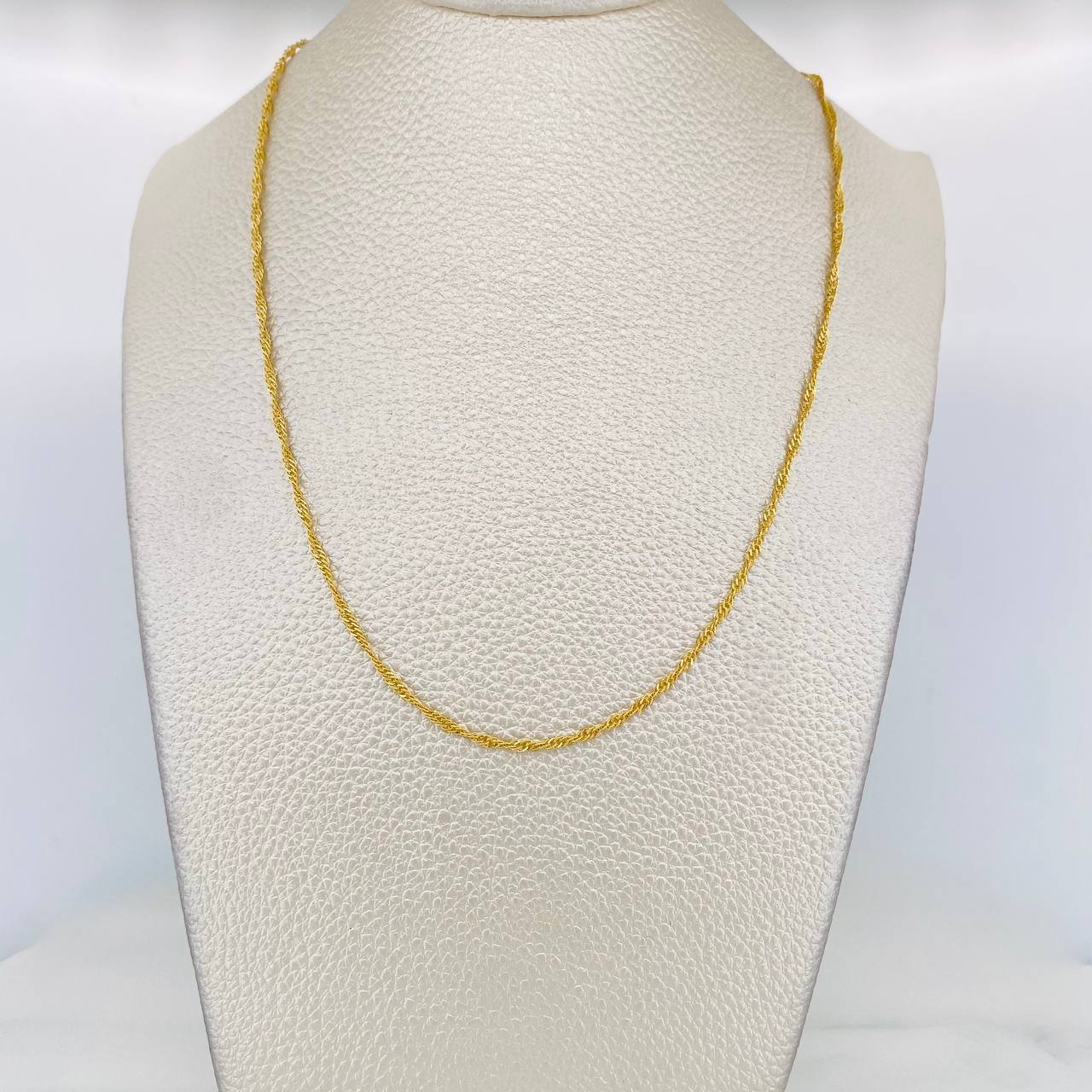 Cadena Singapur 1.6g / 20 in / 1.6mm Oro Amarillo 18K
