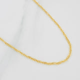 Cadena Singapur 0.95g / 18 in / 1.6mm Oro Amarillo 18K
